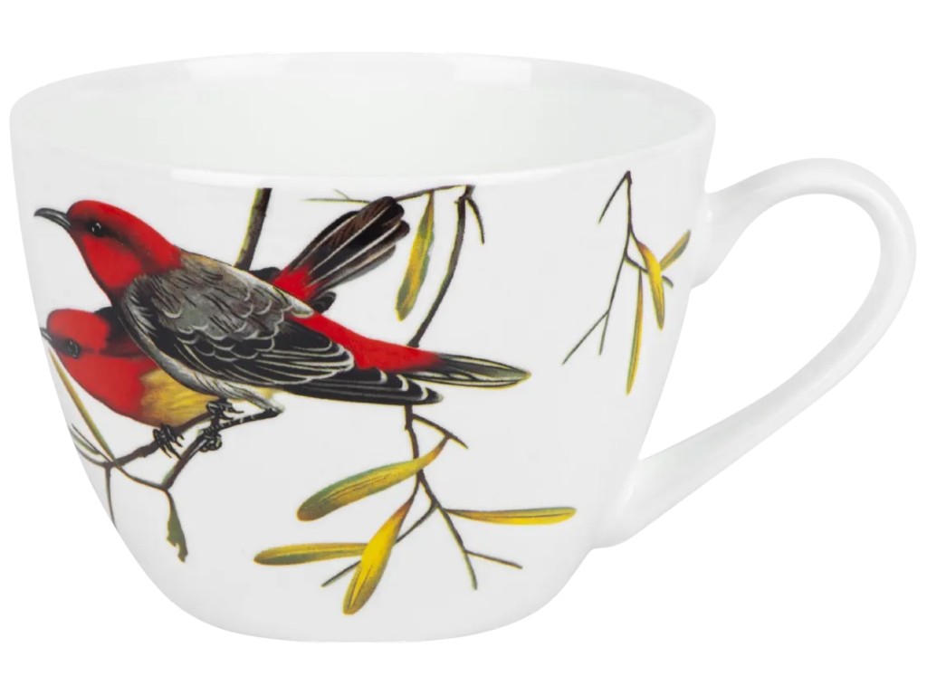 Чашка з блюдцем Limited Edition Bird, порцеляна, 550мл, 17,8см, колір білий