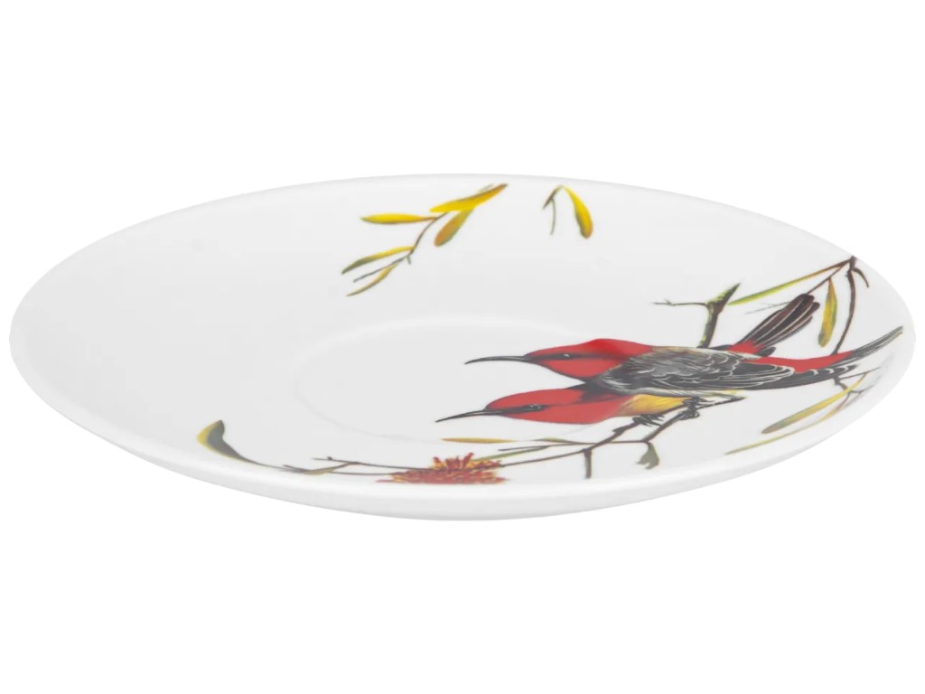 Чашка з блюдцем Limited Edition Bird, порцеляна, 550мл, 17,8см, колір білий