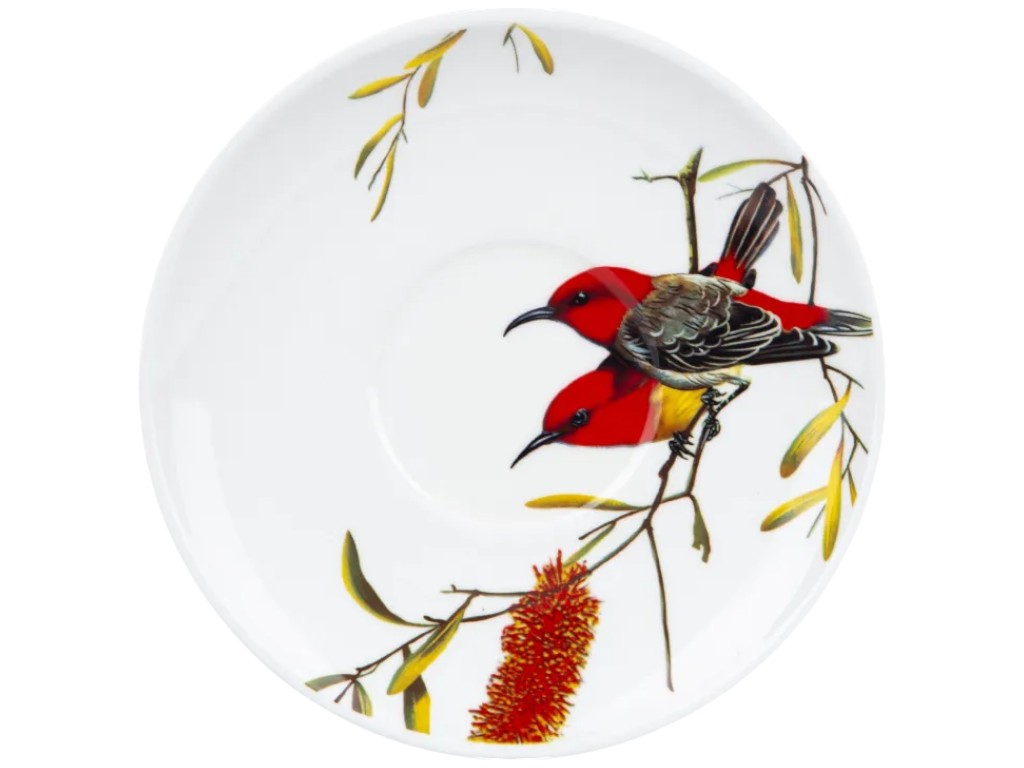 Чашка з блюдцем Limited Edition Bird, порцеляна, 550мл, 17,8см, колір білий