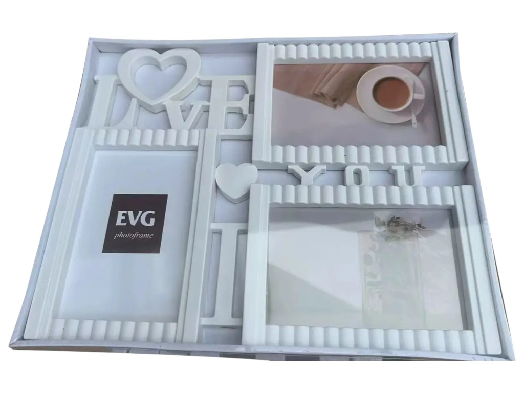 Фоторамка EVG, INNO White Collage 3, пластик, белый, 32×26×2 см 6900071202072
