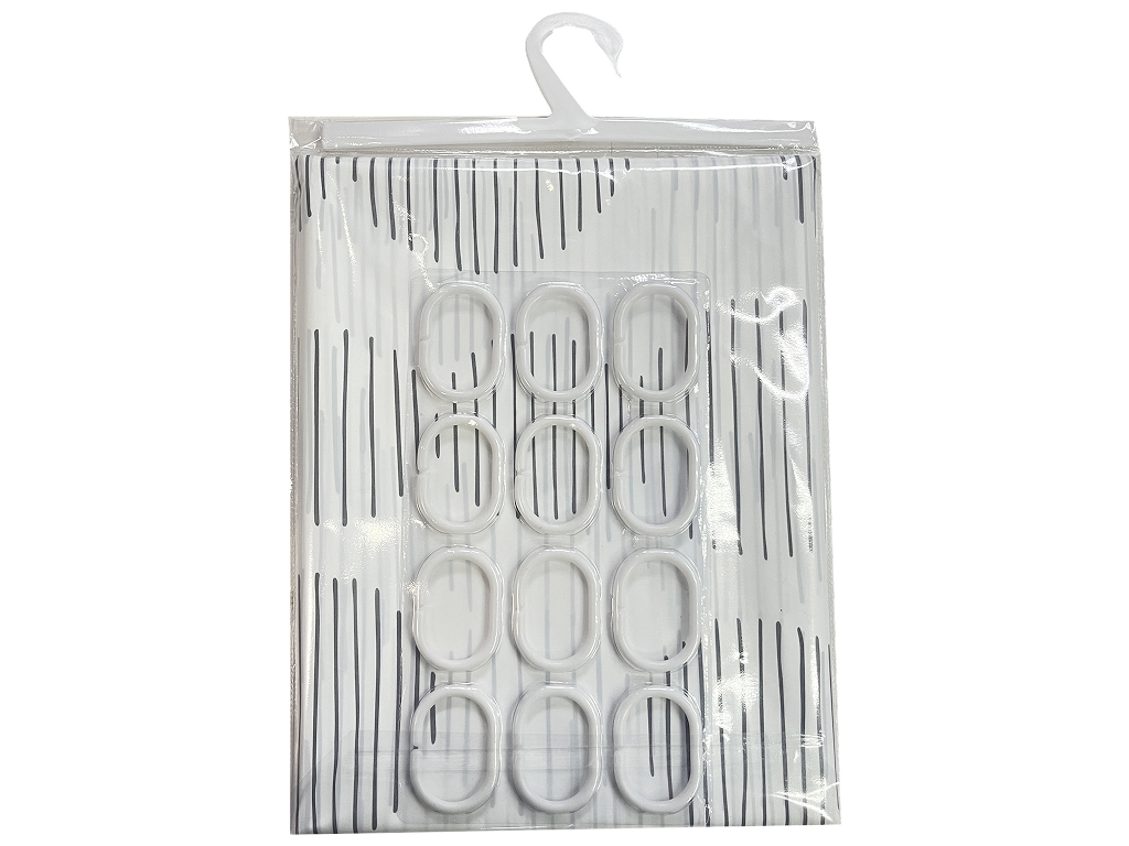Шторка для ванной влагостойкая Idea Home Circles, 180х200 см