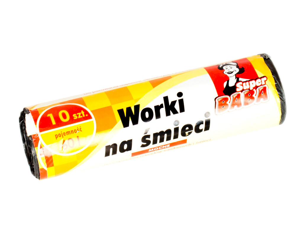 Мусорные пакеты 60л. "Super Baba" 10шт.