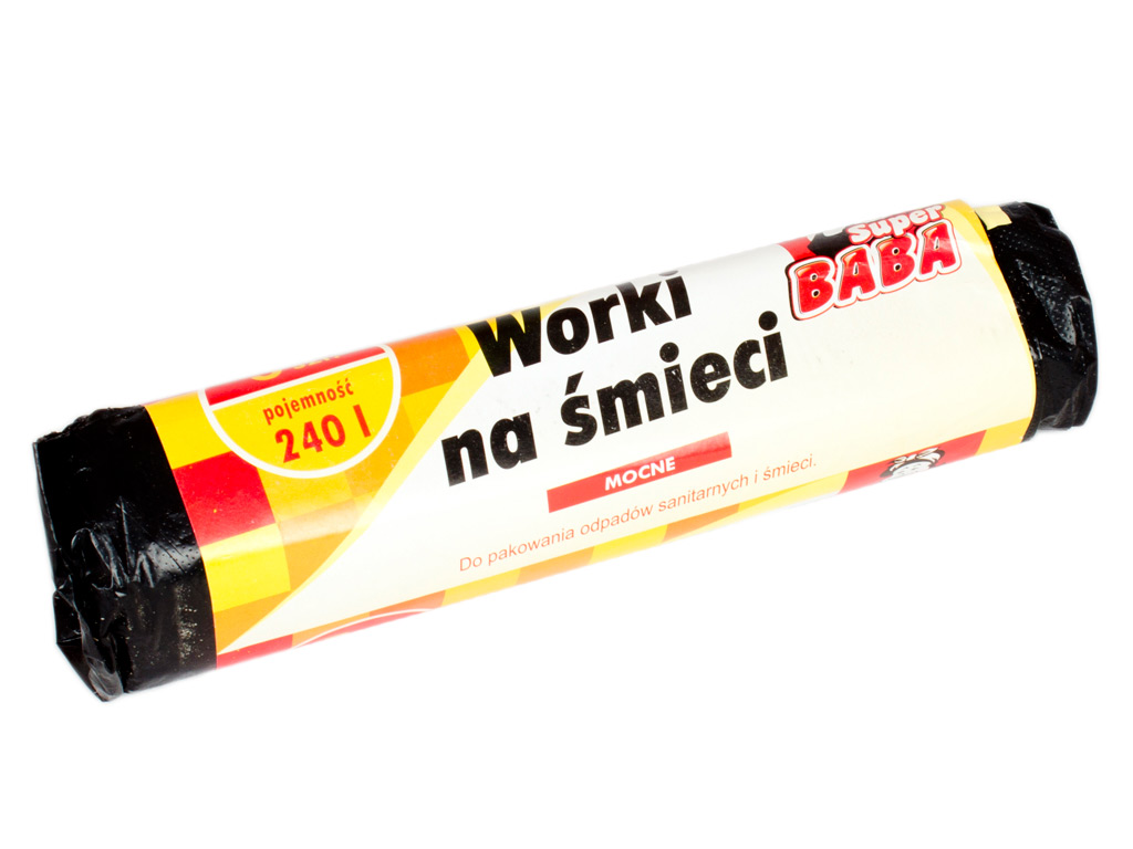 Мусорные пакеты 240л. "Super Baba" 5шт.