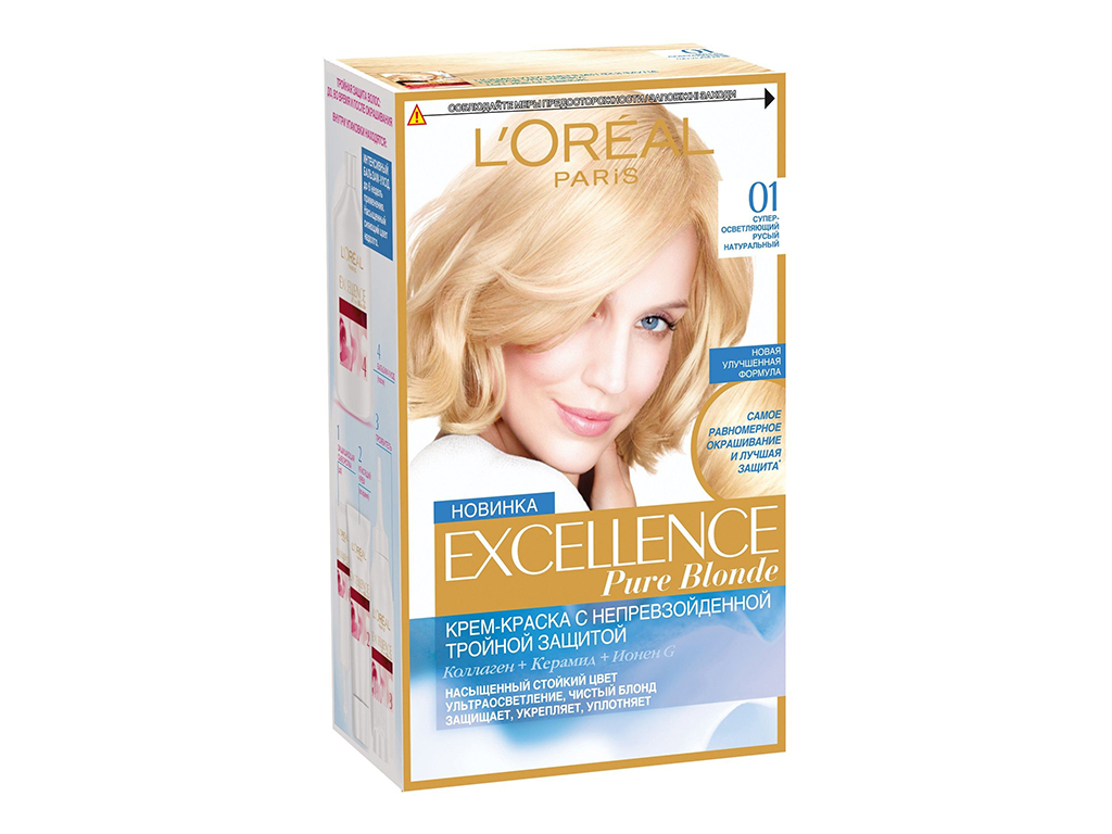 Краска для волос "Excellence Creme" повышенной устойчивости, оттенок 01