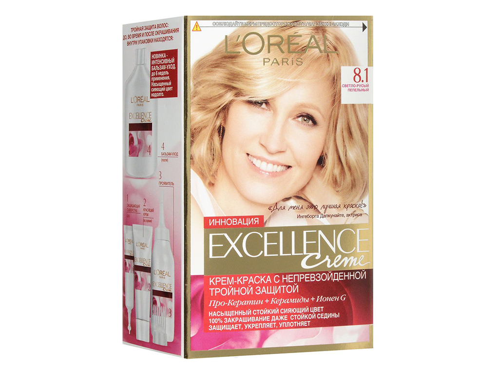 Краска для волос "Excellence Creme" повышенной устойчивости, оттенок 8.1