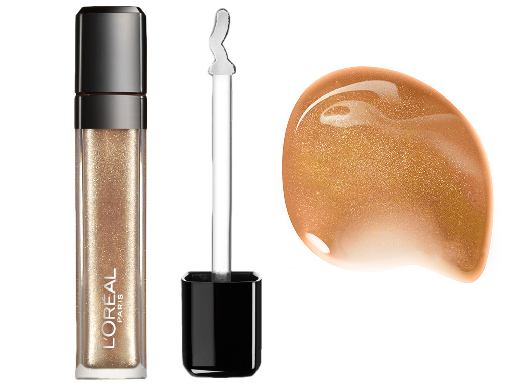 Блеск для губ мерцающий LOreal Paris "Glam Shine dazzle" оттенок 210 (золотой) 8мл