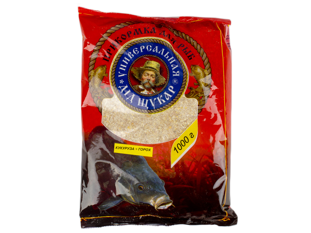 Прикормка сухая универсальная "Дід Щукар" кукуруза + горох 1кг