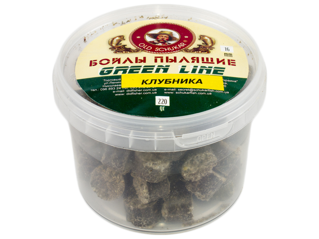 Бойл пылящийся "Дід Щукар" клубника 16мм 220гр