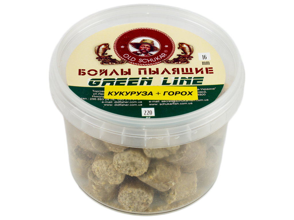 Бойл пылящийся "Дід Щукар" кукуруза + горох 16мм 220гр