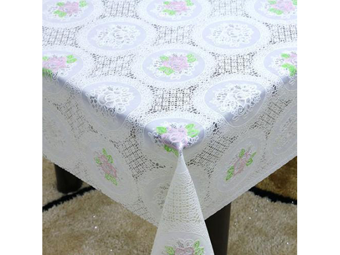 Клейонка вінілова ажурна "Lace" кольорова 1,37x20 метрів (ціна за рулон)