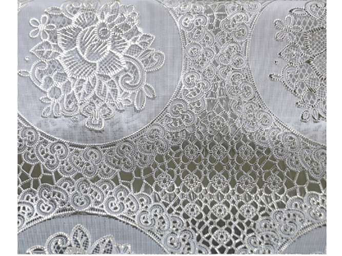 Клейонка вінілова ажурна "Lace" з золотом 1,37x20 метрів (ціна за рулон)