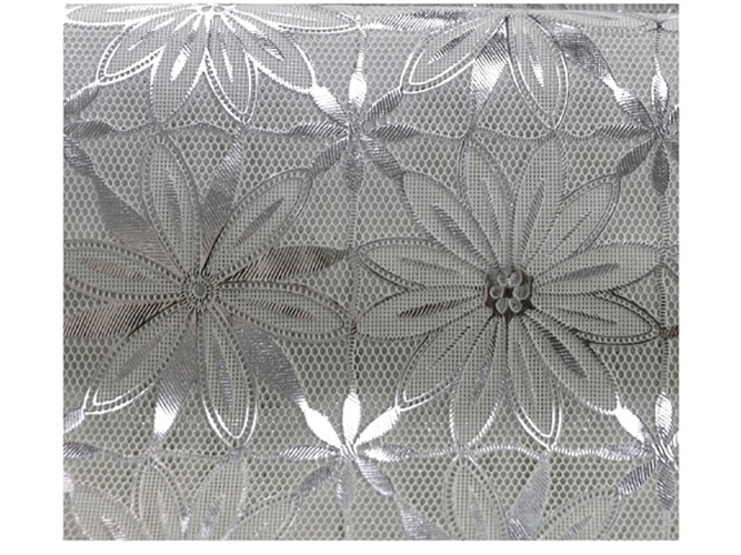 Клеенка виниловая ажурная "Lace" с серебром 1,37x20 метров (цена за рулон)