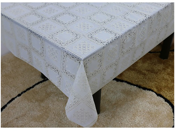 Клеенка виниловая ажурная "Lace" беж 1,37x20 метров (цена за рулон)