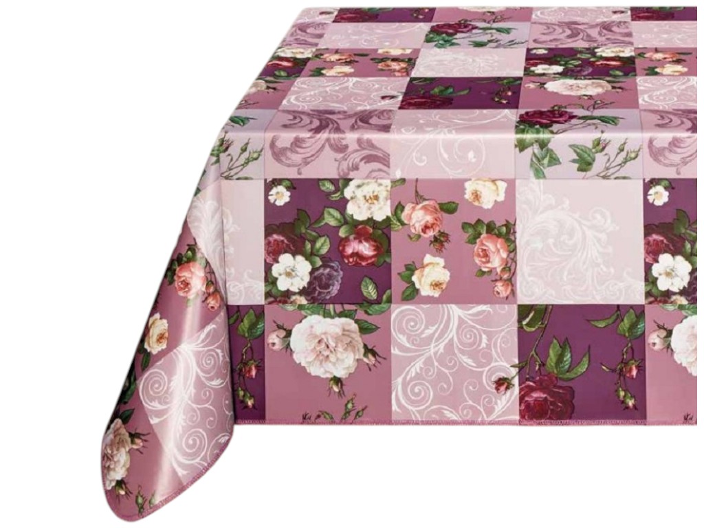 Клеенка Dekorama, ПВХ, 1,40×20м, цвет розово-бордовый (цена за рулон)