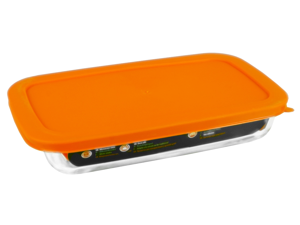 Форма термоскло "Firex" прямокутна з кришкою 1,6л