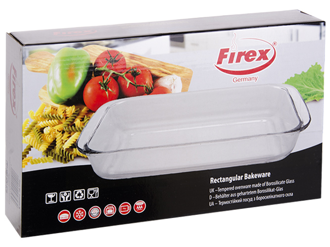 Форма для запікання жароміцна Firex 29,5х17,5х5см 1,8л прямокутна