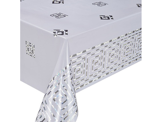 Клеенка ПВХ прозрачная с голографич.рисунком Laser 1,37x20 метров (цена за рулон)