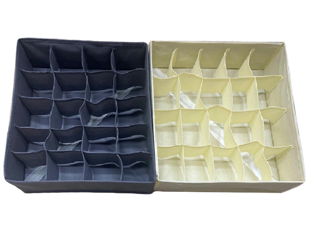 Коробка-органайзер для хранения белья, 20 отделений, 32x32x10см