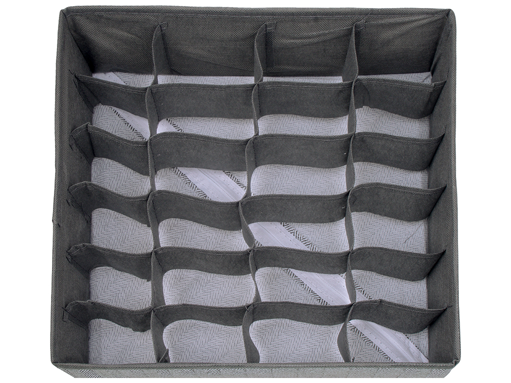 Коробка-органайзер для зберігання білизни, 24 відділень, 32x32x10см