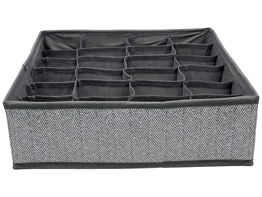 Коробка-органайзер для зберігання білизни, 24 відділень, 32x32x10см