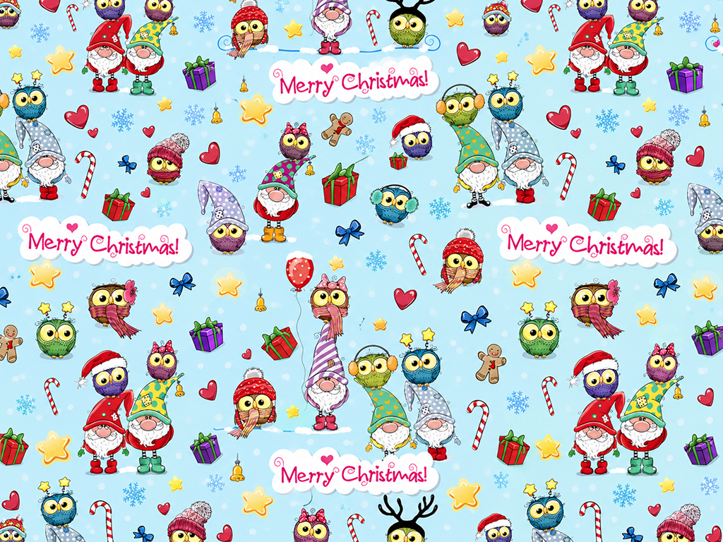 Бумага упаковочная мелованная Merry Christmas, 70×100 см, 10 листов (цена за упаковку)