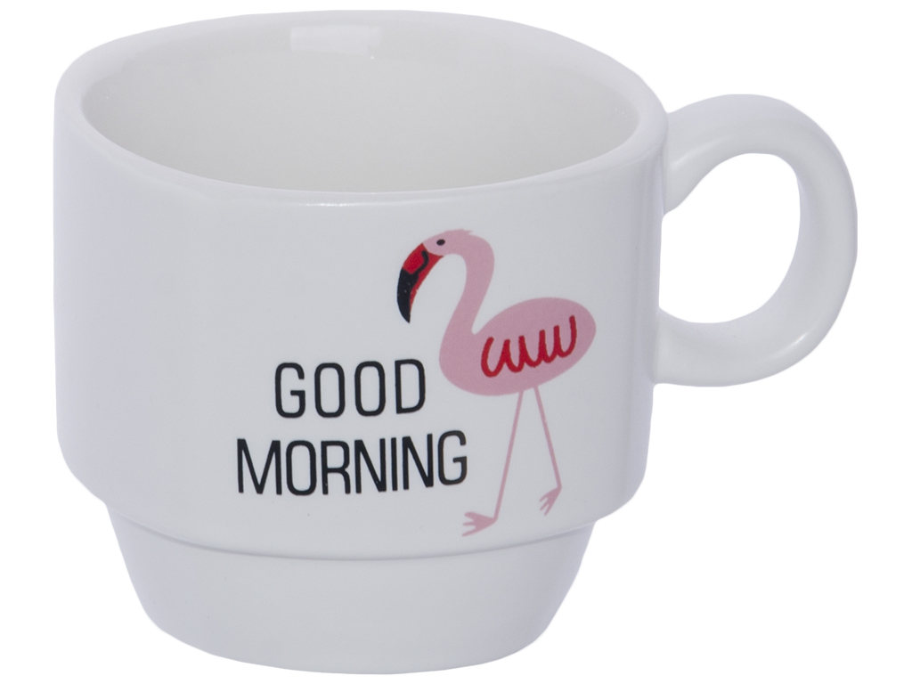 Чашки на стойке "Good morning" 150мл (цена за набор 5 предметов)