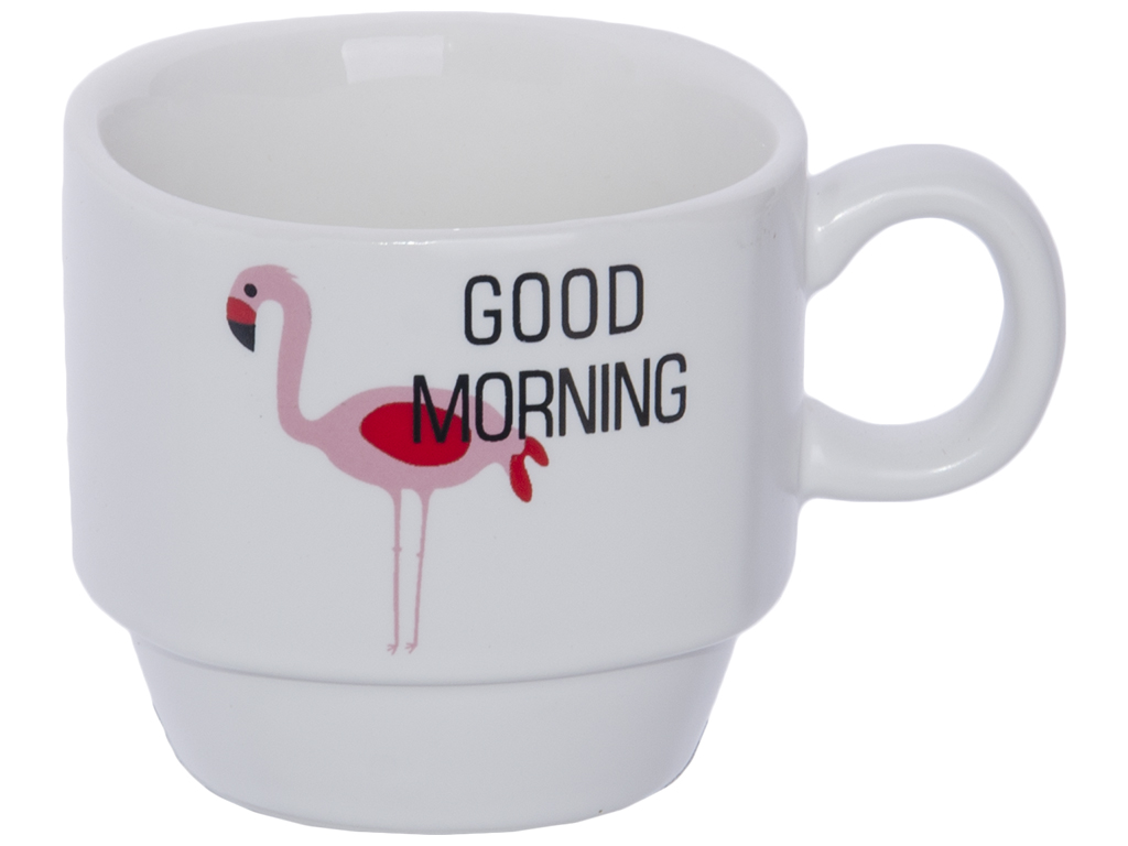 Чашки на стойке "Good morning" 150мл (цена за набор 5 предметов)