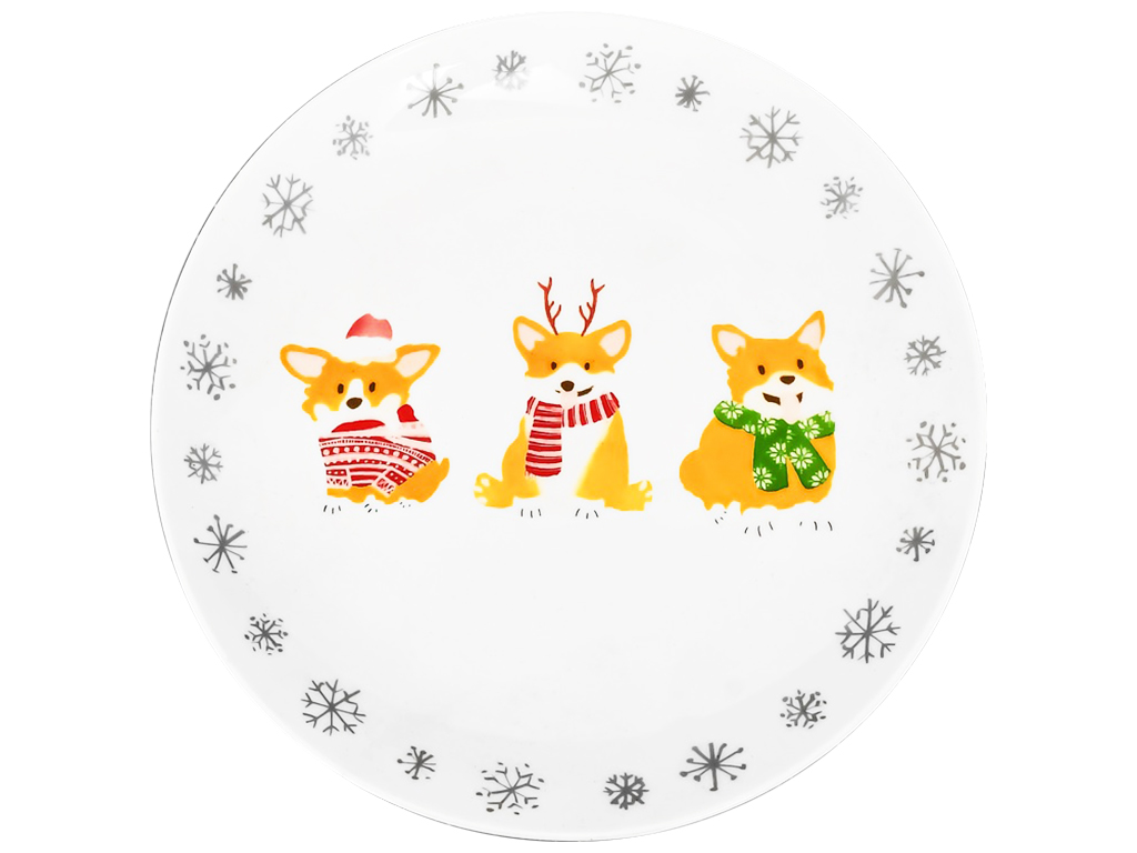 Набор тарелок десертных Christmas 6", 15,2см (цена за набор 4шт)