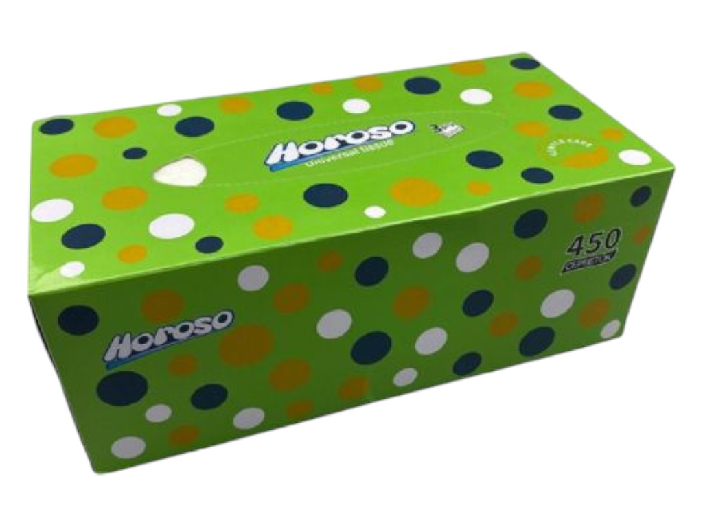 Серветки паперові Horoso, 3-х шарові, 450 штук, 20×20 см, у коробці