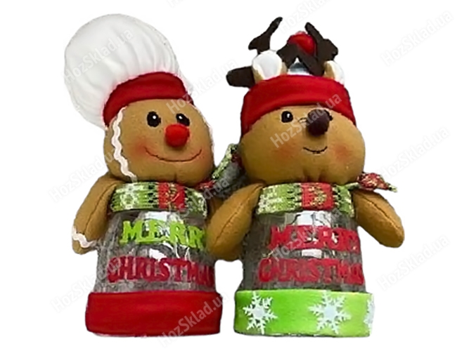 Банка новорічна для подарунків Gingerbread men, 34см