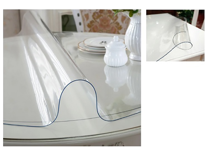 Клеенка Crystal жидкое стекло 1,0мм х 1м х 15м (цена за рулон)