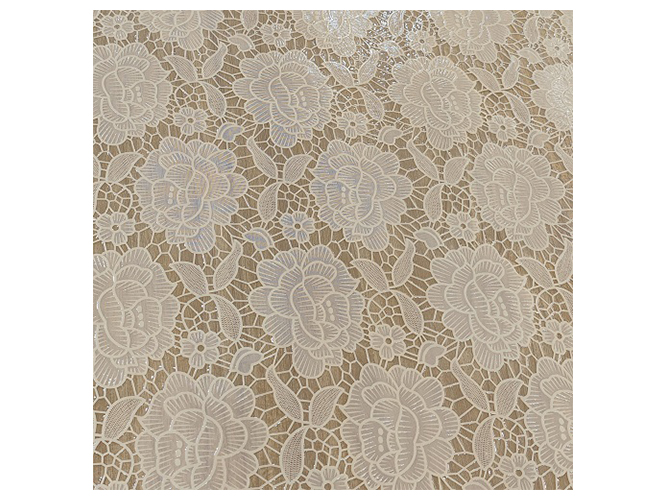 Клеенка ПВХ LACE, белая, 1,37x20м (цена за рулон)