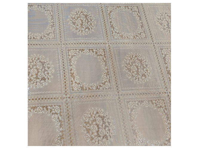 Клейонка ПВХ LACE, біла, 1,37x20м (ціна за рулон)