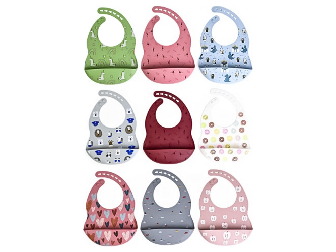 Слюнявчик силиконовый с карманом, 29х21см