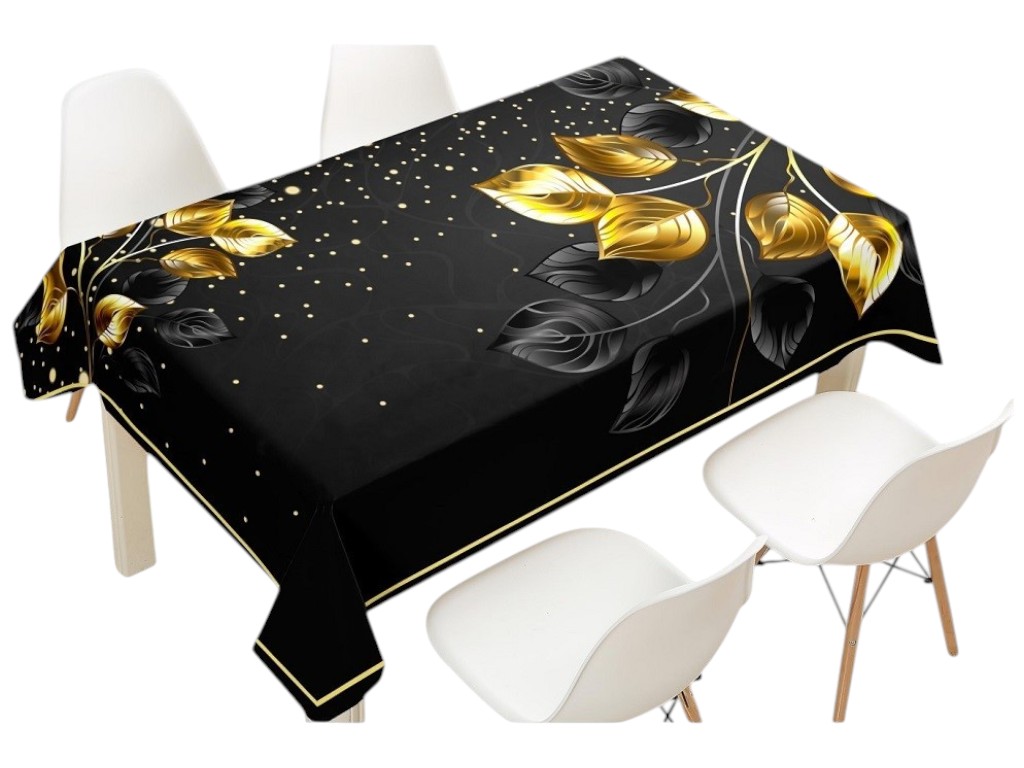 Клеенка-скатерть Fiesta, на тканевой основе, ПВХ, 1,40×1,80м, 10шт, цвет черный (цена за рулон)