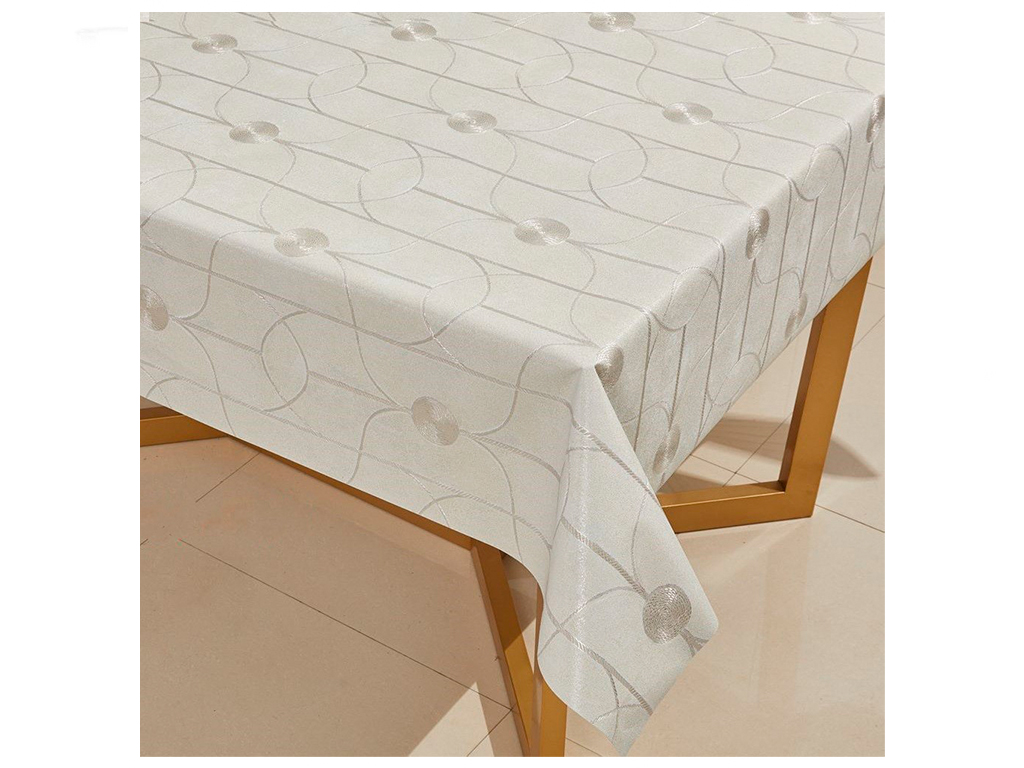 Клеенка Аура, ПВХ на тканевой основе, глянец, 1,37×20м, цвет светло-серый (цена за рулон)