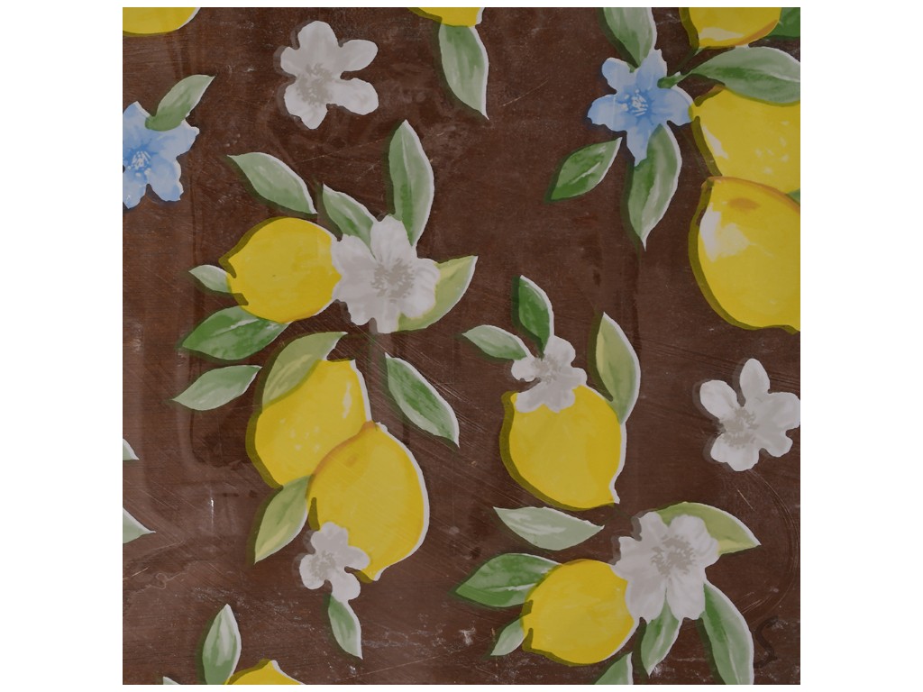 Клеенка France, силикон, ПВХ, 1,40×30м, дизайн лимоны (цена за рулон)