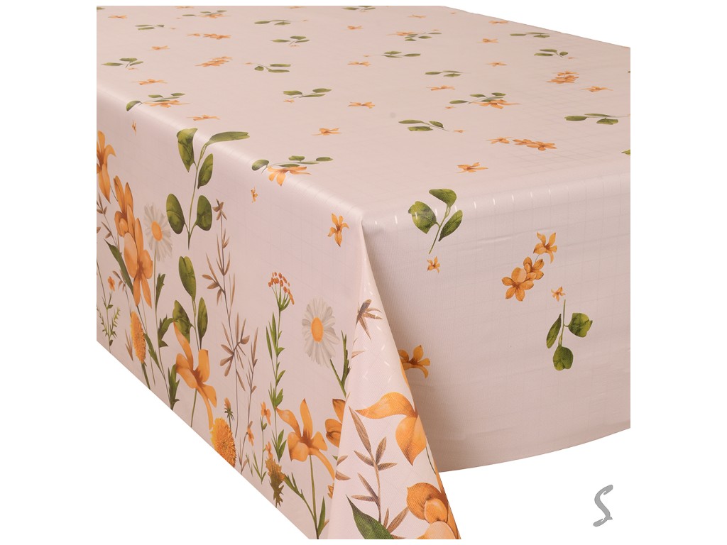 Клеенка Europe, на тканевой основе, ПВХ, 1,40×20м, дизайн Floral (цена за рулон)