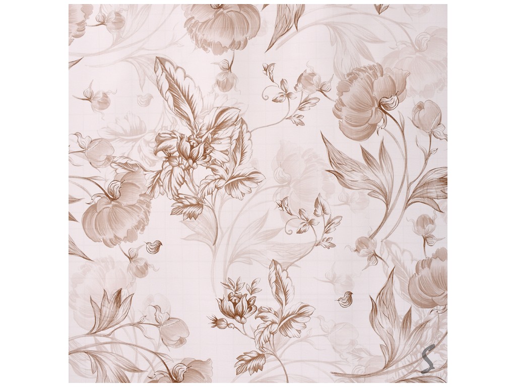 Клеенка Europe, на тканевой основе, ПВХ, 1,40×20м, дизайн Beige Flora (цена за рулон)