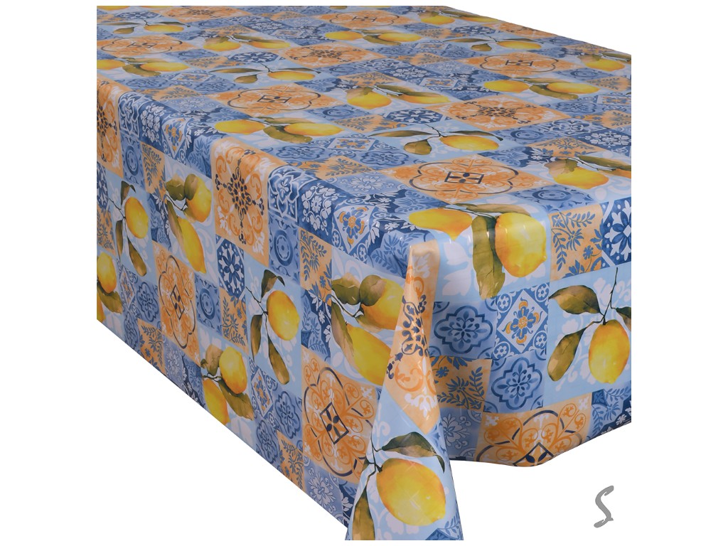 Клейонка Europe, на тканинній основі, ПВХ, 1,40×20м, дизайн Lemon Tiles (ціна за рулон)