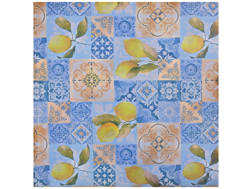 Клейонка Europe, на тканинній основі, ПВХ, 1,40×20м, дизайн Lemon Tiles (ціна за рулон)
