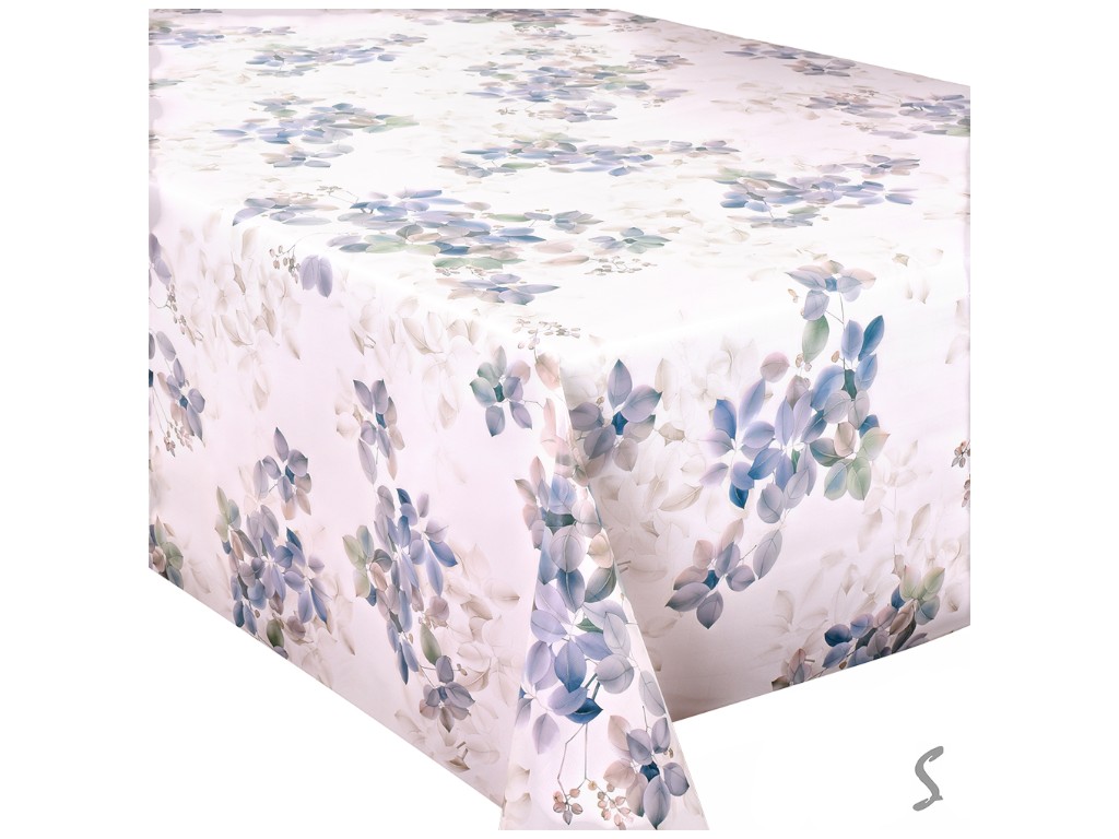 Клеенка Europe, на тканевой основе, ПВХ, 1,40×20м, дизайн Misty Leaves (цена за рулон)