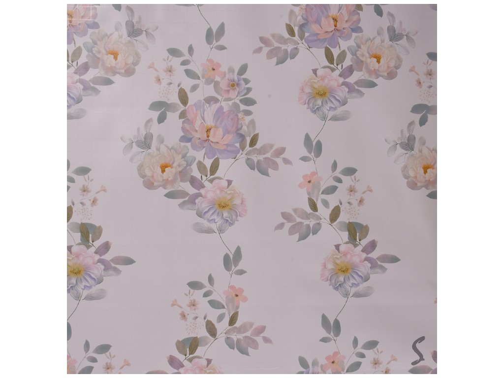 Клеенка Europe, на тканевой основе, ПВХ, 1,40×20м, дизайн Spring Bloom (цена за рулон)