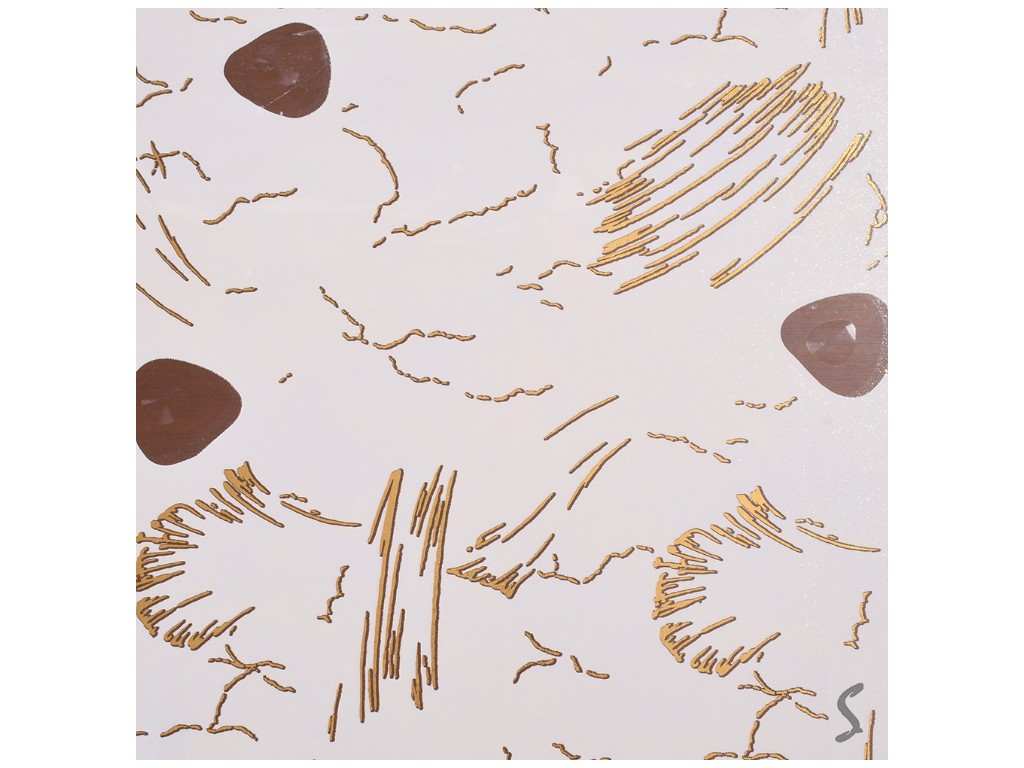 Клеенка Rich, с кристаллизированным наполнением, ПВХ, силикон, 1,37×20м, дизайн Golden Touch (рулон)
