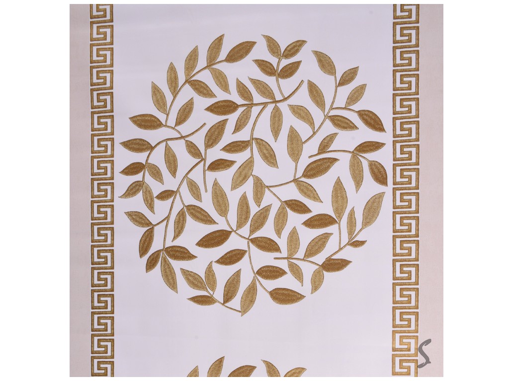 Клеенка Aura, на тканевой основе, ПВХ, 1,40×20м, дизайн Classic Gold Leaf (цена за рулон)