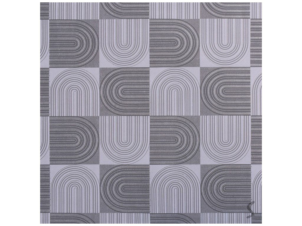 Клеенка Aura, на тканевой основе, ПВХ, 1,40×20м, дизайн Modern Graphite (цена за рулон)