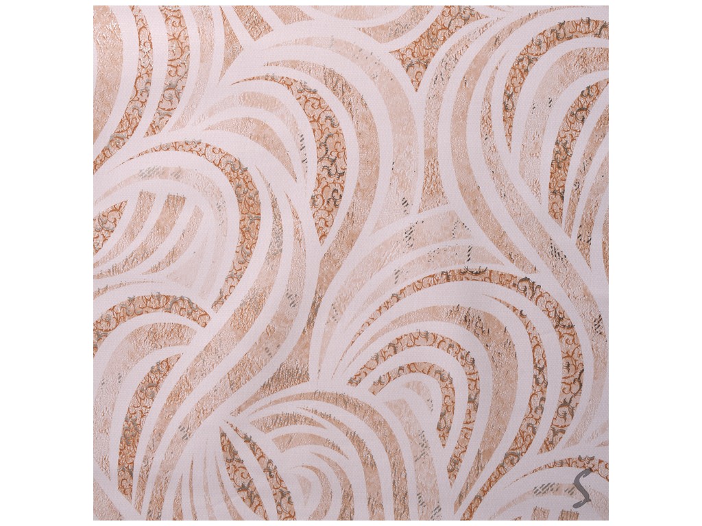 Клеенка Aura, на тканевой основе, ПВХ, 1,40×20м, дизайн Soft Beige Wave (цена за рулон)