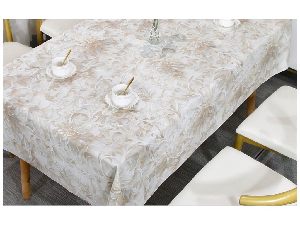 Клейонка Baby Face, на тканинній основі, ПВХ, 1,40×20м, дизайн бежевий вензель (ціна за рулон)