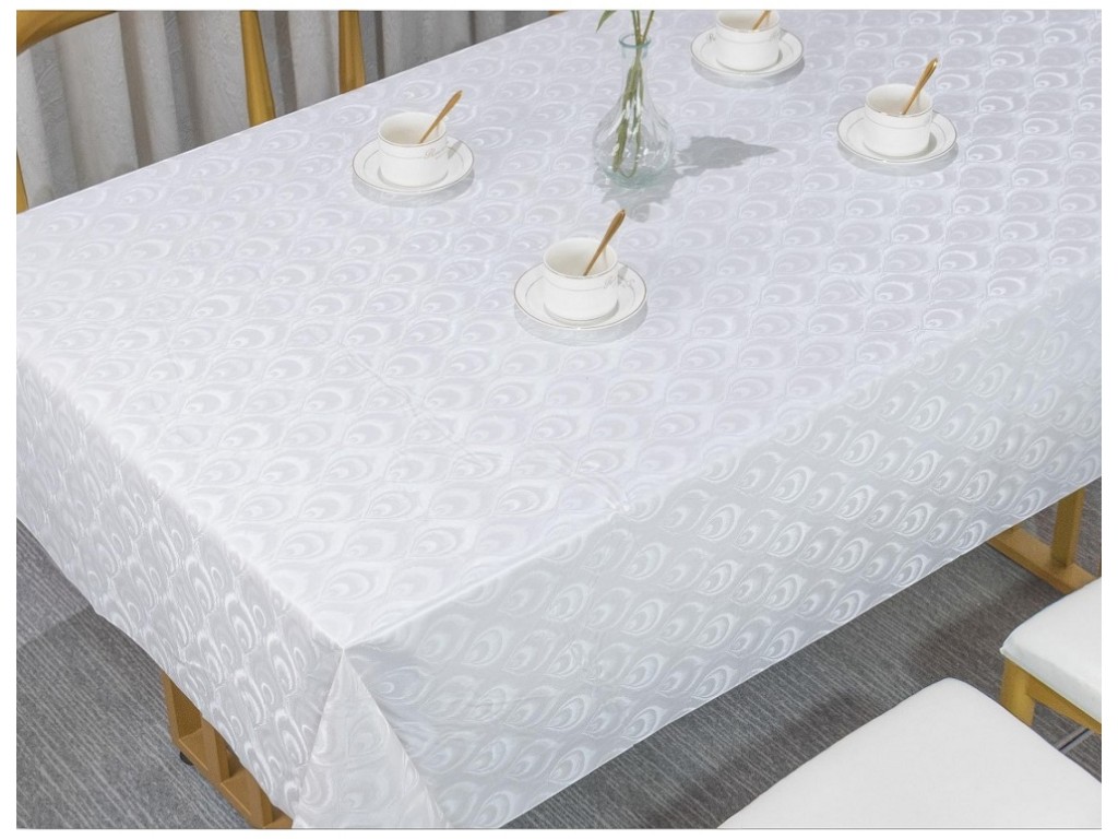 Клейонка Шовкографія, на тканинній основі, ПВХ, 1,40×20м, колір білий (ціна за рулон)