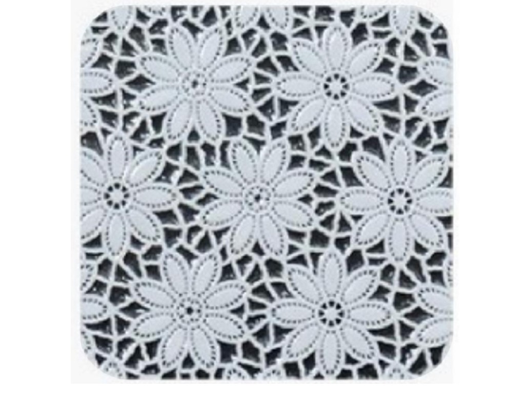 Клеенка Lace, ПВХ, 1,37×20м, цвет белый, дизайн Daisy (цена за рулон)